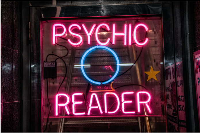 psychic reader sign post